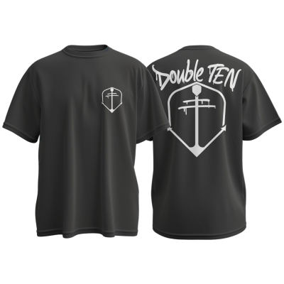 DOUBLE TEN ANKER BASESHIRT  POWDERBLUE BLACK